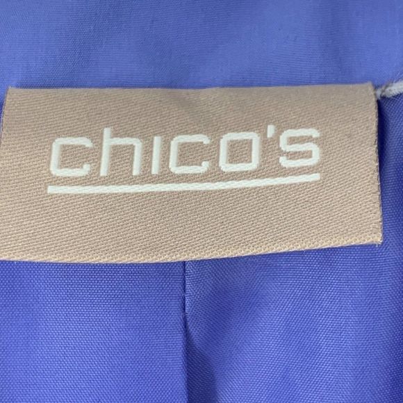 Chicos Sz 1X 18-20 Wind Breaker Spring Jacket Coat Purple Full Zip 3154 - Picture 5 of 10